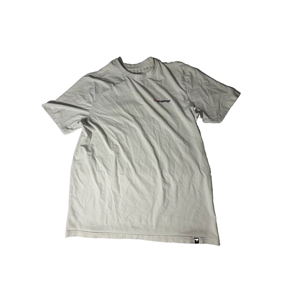 Birddogs Men’s XL White T-Shirt Bird Logo Short Sleeve Cotton
